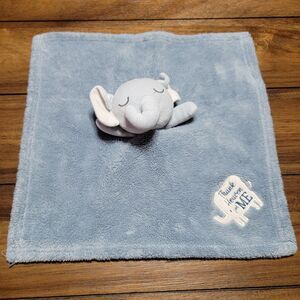 Sandy & Simon Elephant Infant Security Blanket "Thank Heaven For Me" 14" X 15"
